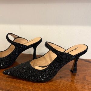 Lola Cruz Opera Black Crystal Crystal Embellished Pump